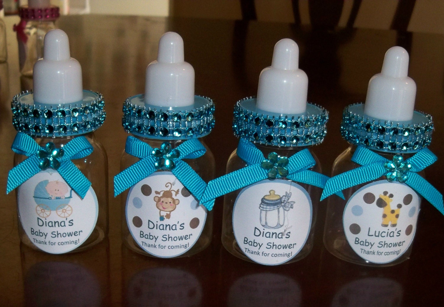 Biberones recuerdos para Baby Shower por designsbyemilys en Etsy