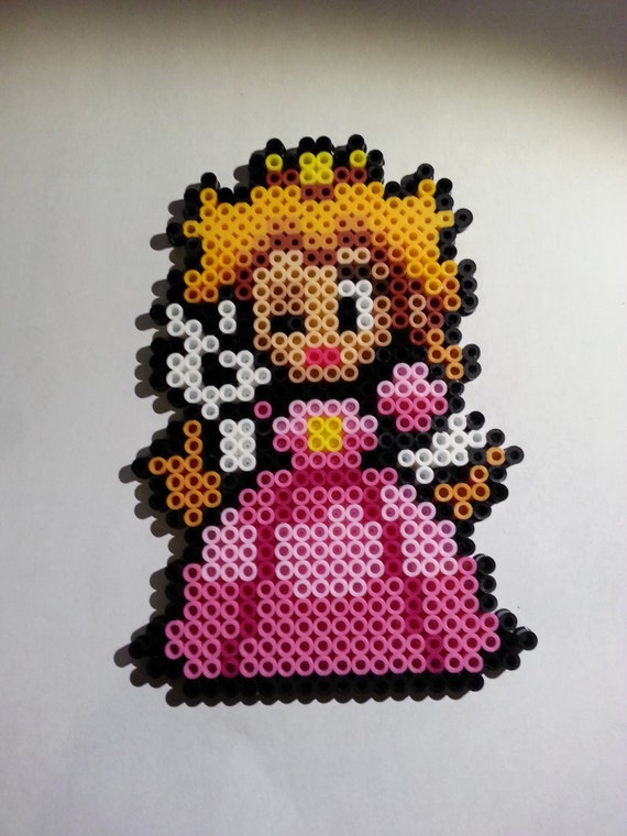 Items similar to 8- Bit Princess Peach perler art on Etsy