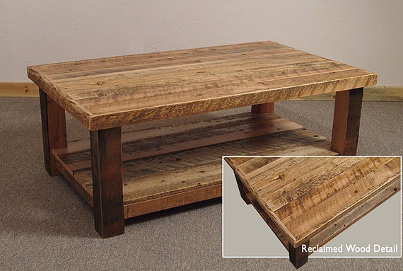 Reclaimed barn wood Rustic Big Timber Coffee Table