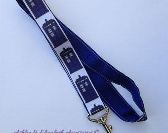 Doctor Who Inspired Lanyard Key Chain TARDIS