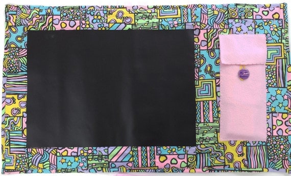 Chalkboard, framed chalkboard, handmade childrens travel chalk board, kids homemade roll up chalkboard reusable chalkboard fabric