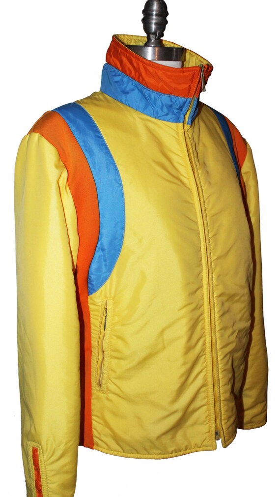 Items similar to SALE Vintage 1980s Yellow Hip Hop Ski Jacket on Etsy