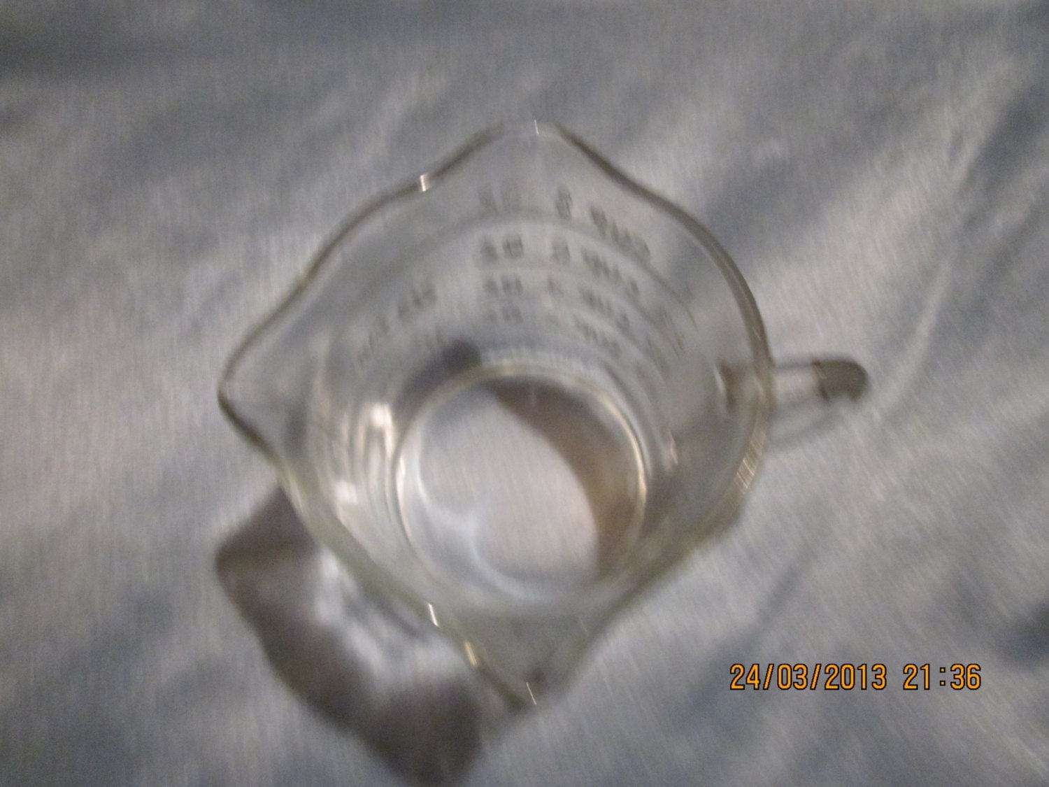 Vintage 3 Pour Spout Measuring Cup Clear Glass With Handle 9325