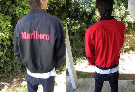 Vintage 1980's REVERSIBLE MARLBORO Bomber JACKET