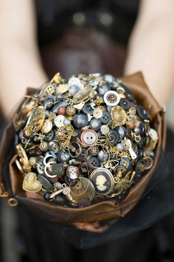 button bouquet steampunk by PumpkinandPye steampunk buy now online