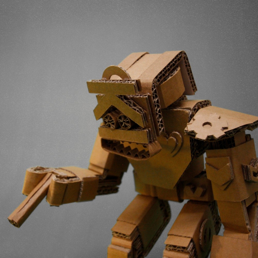 Cardboard Articulated Robot by AntuDesign on Etsy