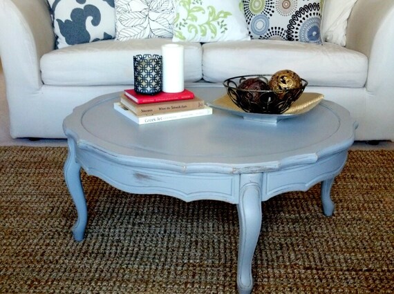 Shabby Chic Gray Coffee Table 119