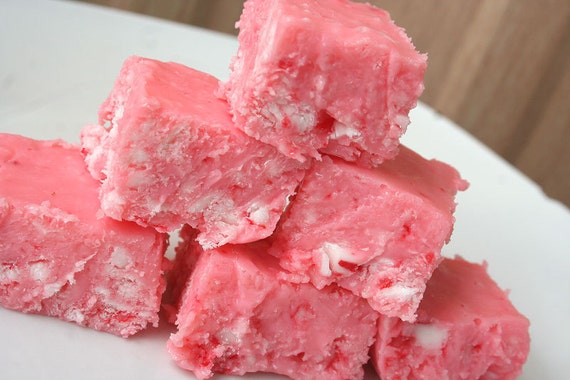 Pink Candy Cane Fudge - 1 Pound (About 18 Pieces)