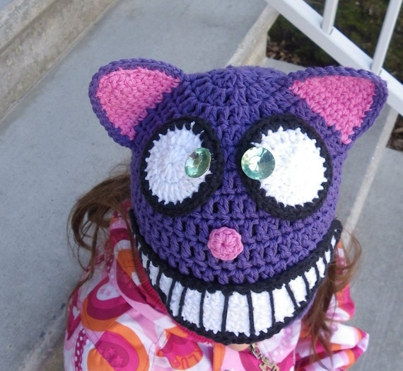 Crochet Beanie Pattern Animal Crochet HatCheshire Cat Hat