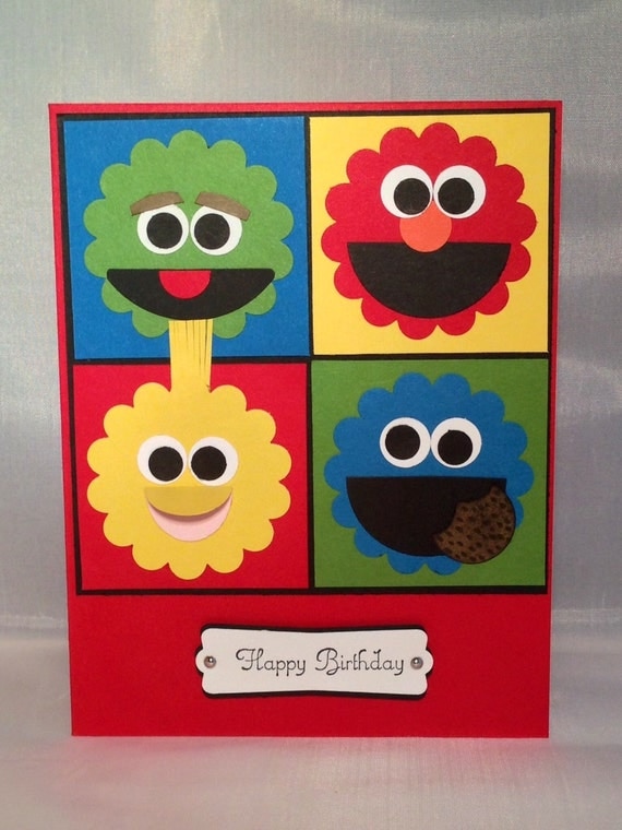 Items similar to Sesame Street Birthday Card on Etsy