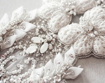 Bridal Sash - Paris Romance 17 inches (Made to Order)