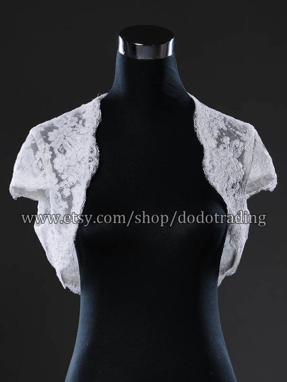 Cap Sleeves Lace Wedding Bolero Jacket Free by DodoTrading