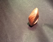 Rose tinged "thorn" wood ring