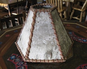 BIRCH BARK LAMP Shade - Rustic Lamps Shades