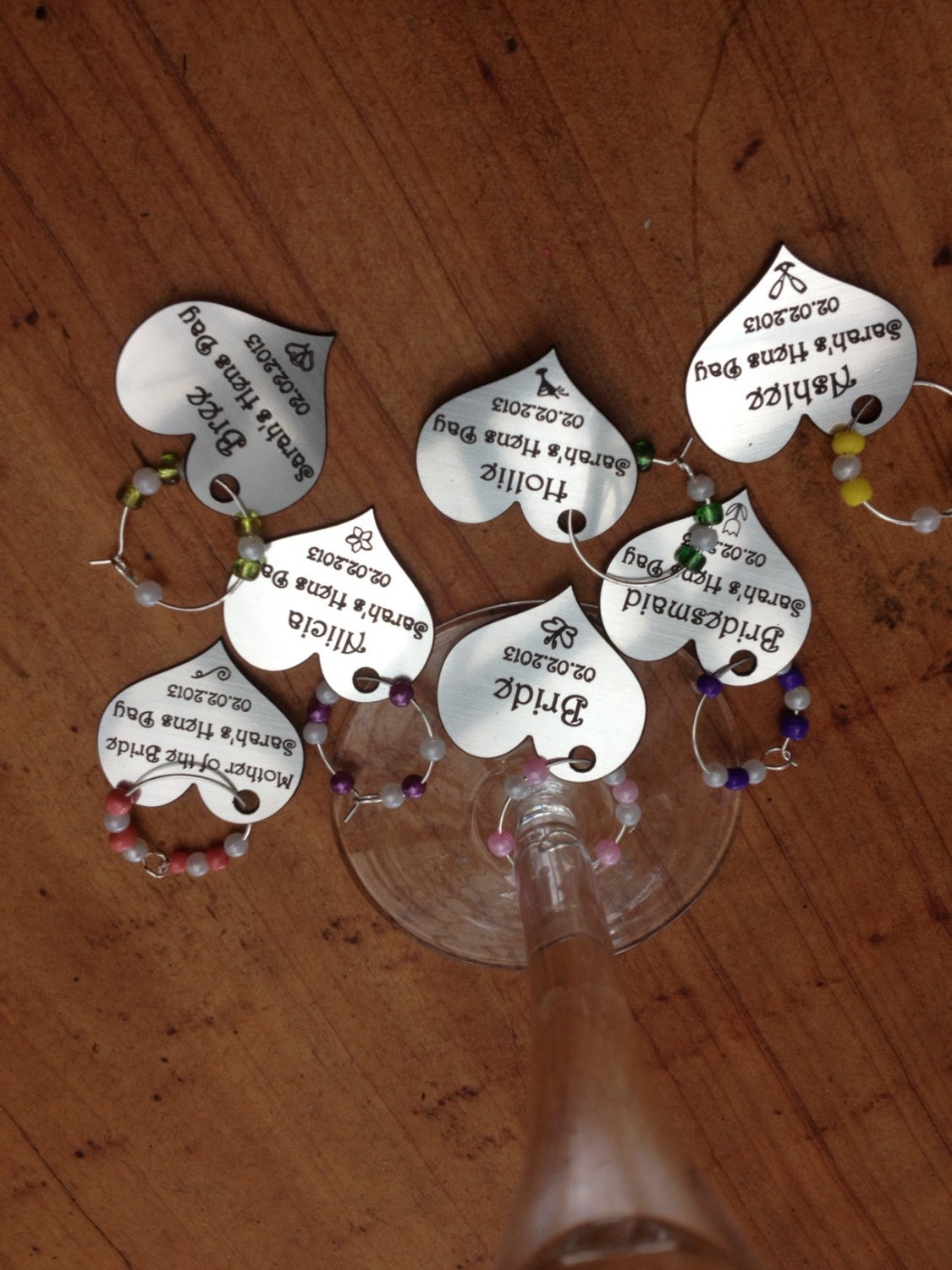 Wedding Wine Charms personalised birthday by WineCharmsAustralia