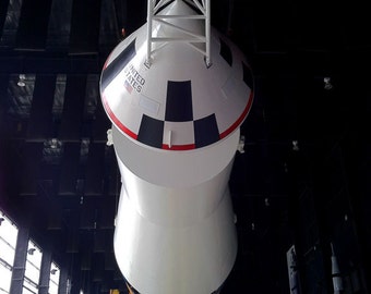 Saturn V Rocket - NASA Space Camp - Fine Art Photographic Natural History Print. Minimal simple style. Natural Home Decor.