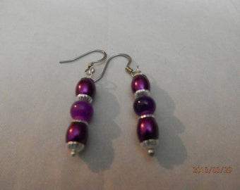 Purple Dangle Earrings