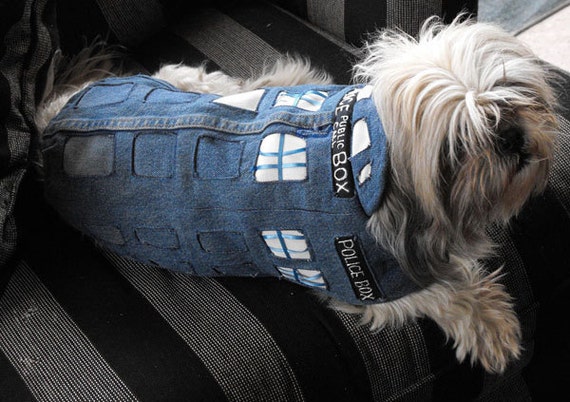 for blue jacket jean dogs for to Doctor Friend Who your Jacket Dog Order  Made Best  Tardis and