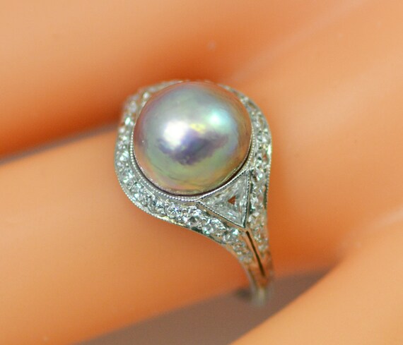 Marcus & Co Pearl and Diamond Ring