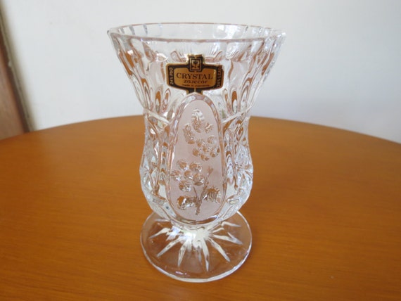 On Sale Zajecar Crystal Bud Vase by SweetWoodruffVintage on Etsy