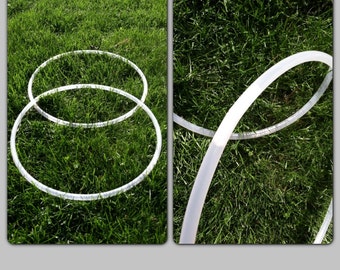 Clear, Small, Mini Poi polypro hoops, 5/8" or 3/4" OD, Custom Sizes