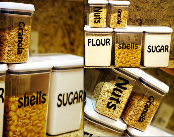 Items similar to Custom Vinyl Canister Labels on Etsy