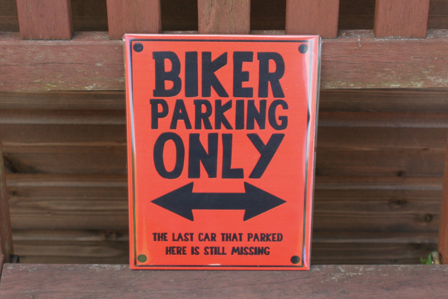 Funny Parking Sign Biker Parking Only Aluminium motorbike