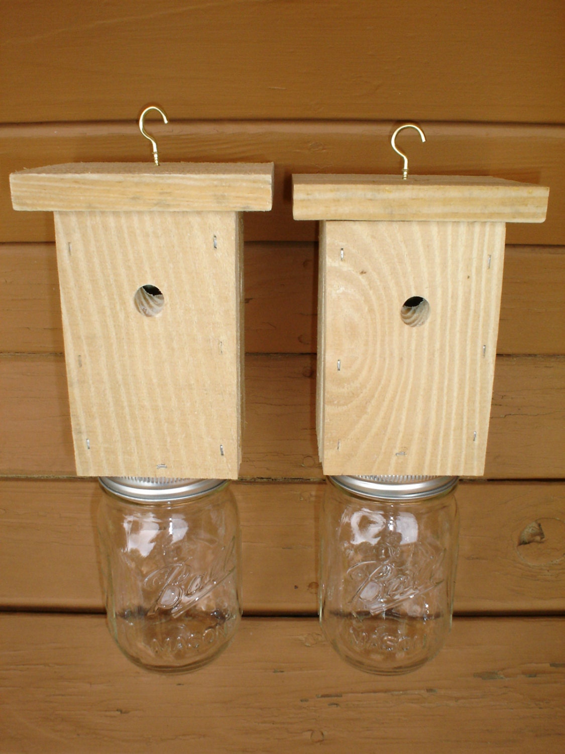 2 Carpenter Bee Wood Boring Bee Traps Rough Cut Pine Including