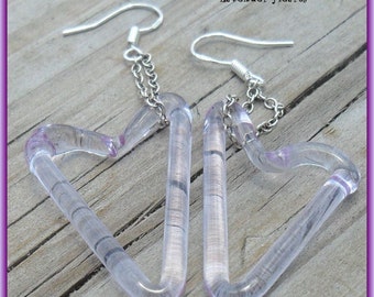 Lampwork Earrings, Heart Earrings Sterling Glass Earrings, Handmade SRA LETEAM Glassymom