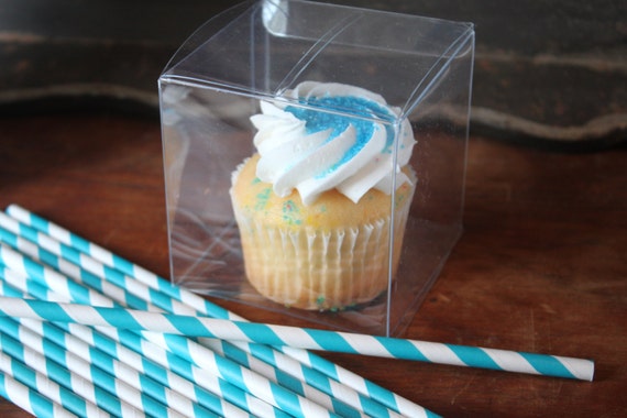 100 Clear Box 3x3x3 -- Favor Box -- Gift Box -- Cupcake box -- Smores Box Il_570xn