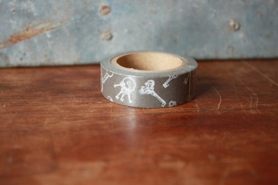 Vintage Skeleton Keys & Locks Washi Tape Il_570xn