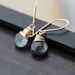 Moss Aquamarine Earrings In 14K Gold Filled Wire Wrapped March Birthstone