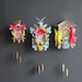 Large Neon Pink & Green Cuckoo Clock. Working Condition