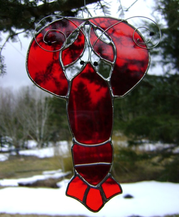 Lobster Stained Glass Christmas Canada Tourist Souvenir Nova