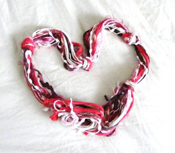 Red Valentine Layered and Knotted Long Skinny by meiguidesigns