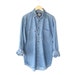 Classic Vintage 80s Blue Denim Shirt Long by paisleyfacevintage
