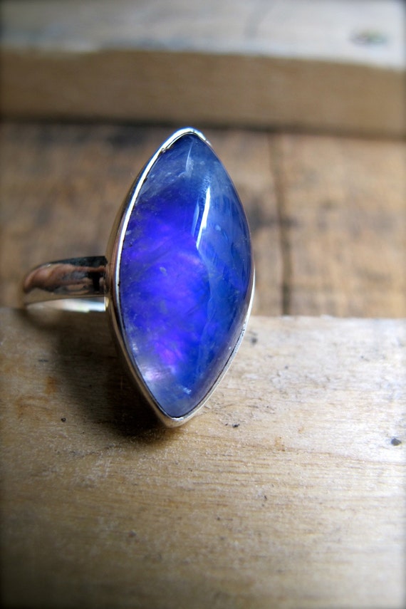 Purple Moon Rising RARE Purple Moonstone Ring by DesignsBySky