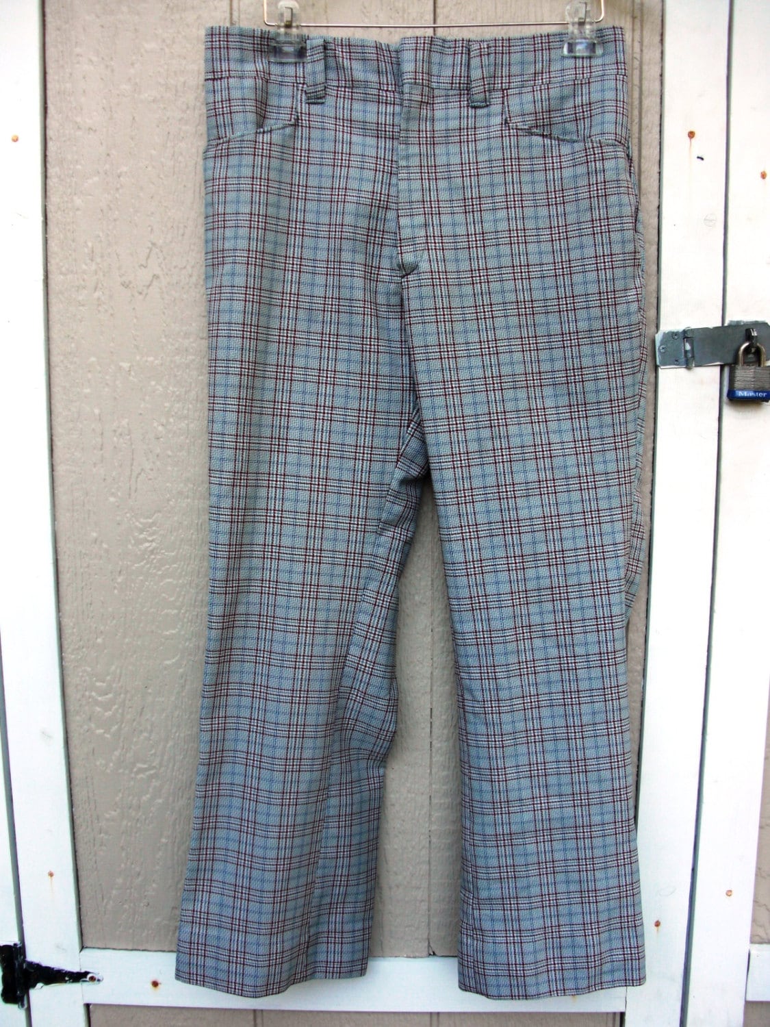 Mens 70s Pants Vintage Pants Vintage Plaid by gottagovintage1