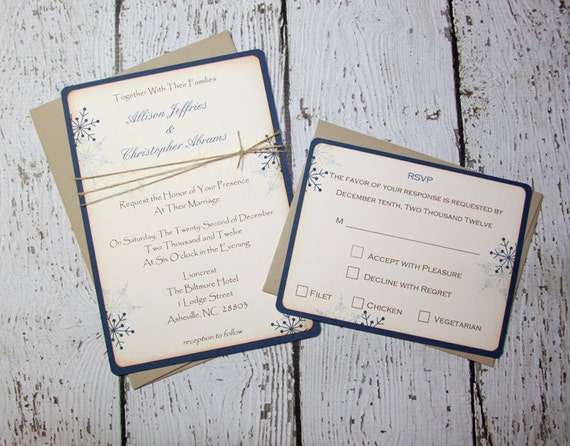 Etsy Winter Wedding Invitations 8