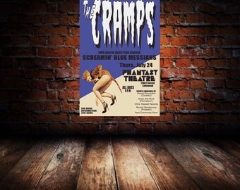Cramps 1986 Cleveland Concert Poster