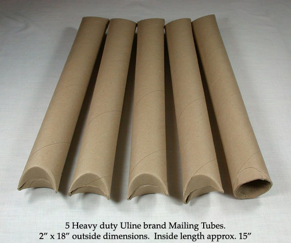 Set of 5 Heavy Duty Mailing Tubes cardboard mailers shipping