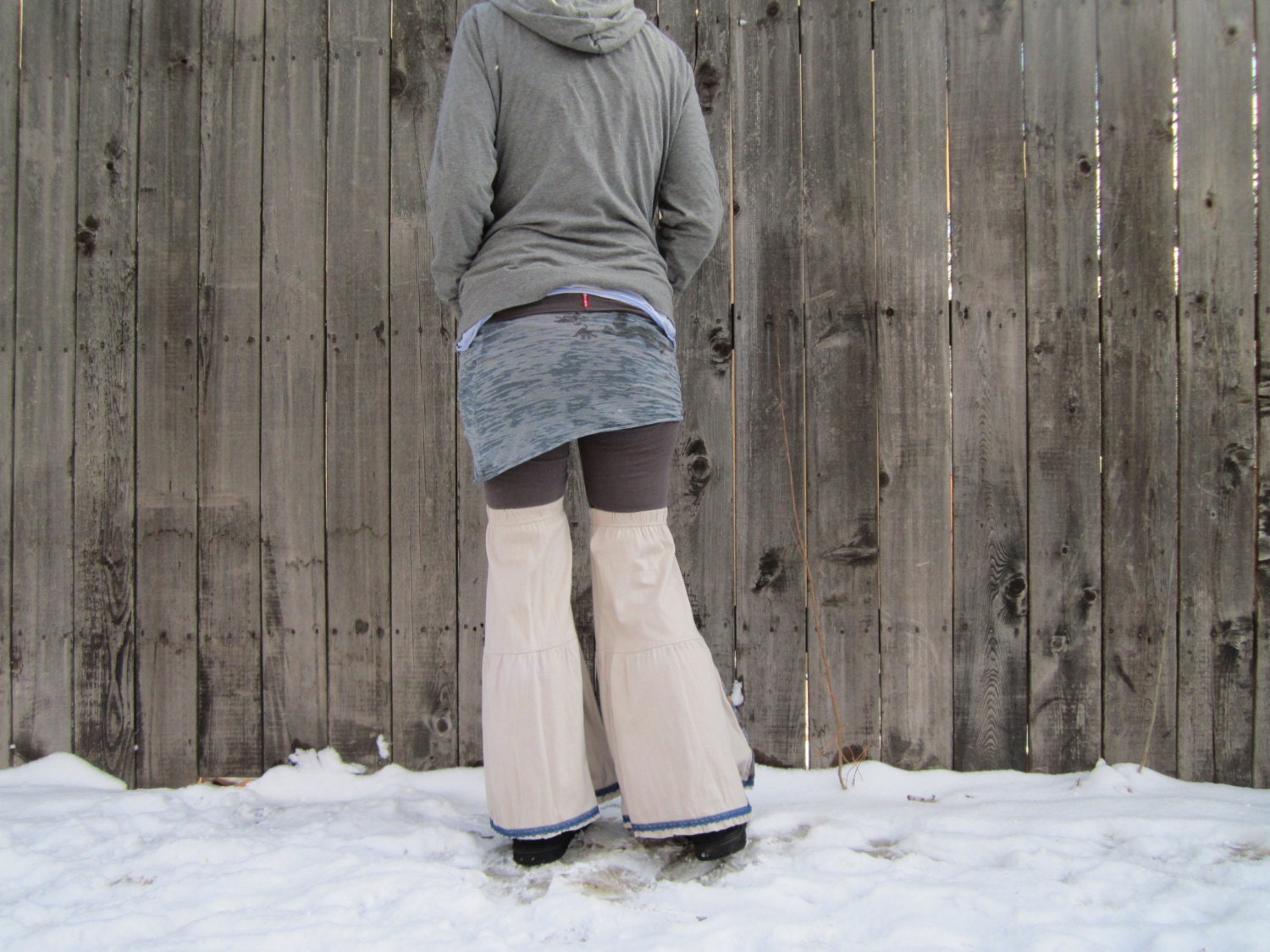 EcoChic Gypsy Flared Leg Warmers Upcycled Clothing Hooping