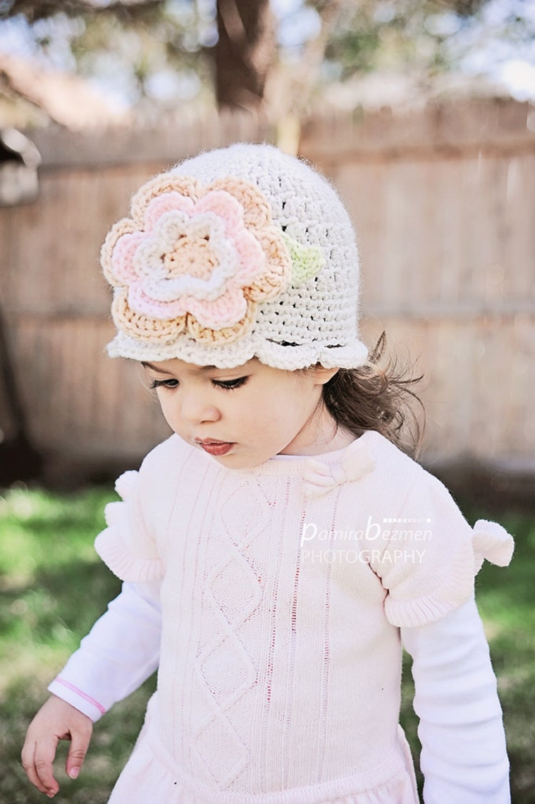 Toddler Girls Hats Crochet Girl Hat by PreciousMomentsProps