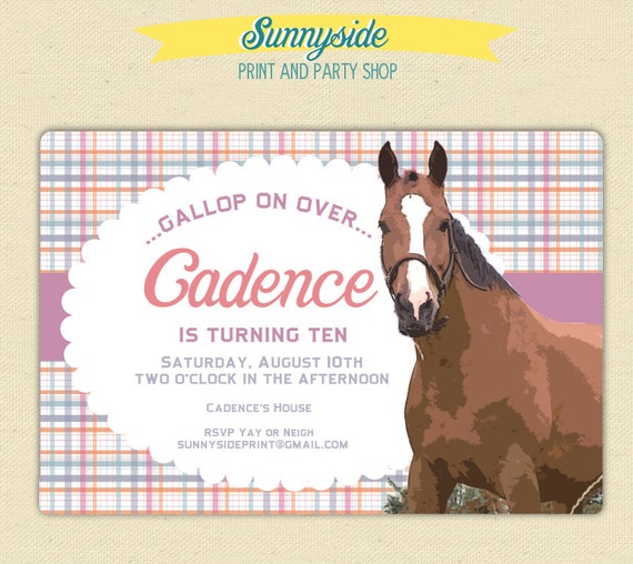 Free Printable Birthday Invitations For Girls Horse 3