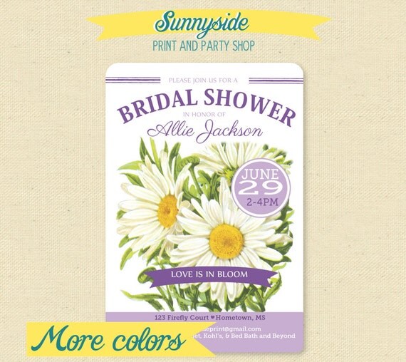 Vintage Daisy Garden Invitation - Bridal Shower - You Choose Colors Il_570xn