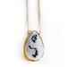 white SOLAR quartz bezel necklace