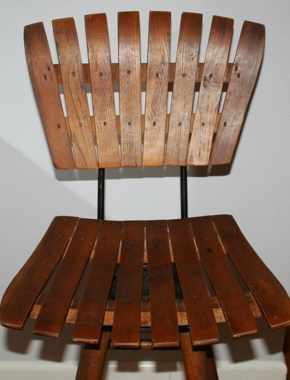 Retro Vintage Mid Century Modern Umanoff style Wood Slat
