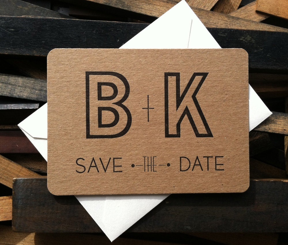 Wedding Save the Dates letterpress save the dates by BIMPRESSED