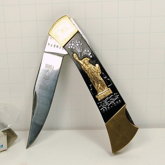 Vintage Commemorative Pocket Knife Statue of Liberty 18861986