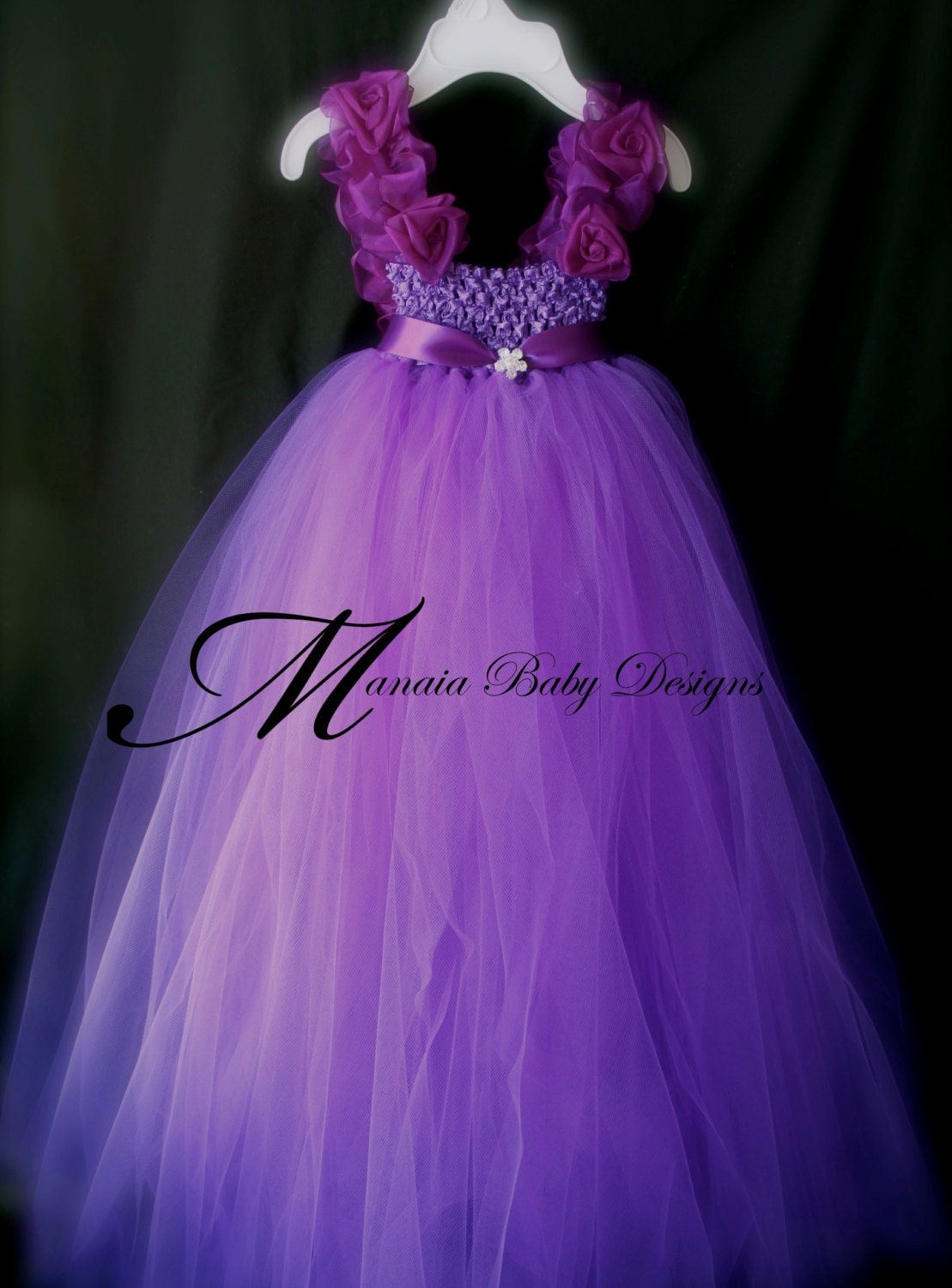 Purple And White Flower Girl Dresses 1